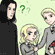 This is a collab I made with Saywa. The girl in the pic is supposed to be Draco's little sister (from our twisted Slytherin imagination) and that is why Snape looks confused.