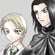 A collab I made with Shin. Snape and Draco. I had so much fun doing all the folds on his cape.